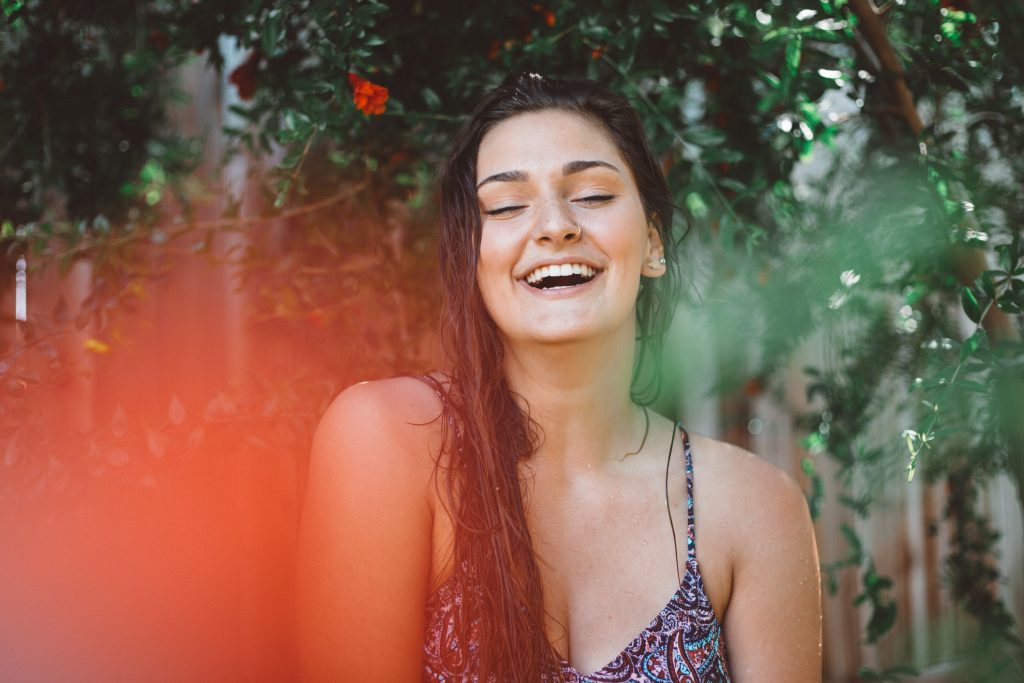 woman with glowing skin